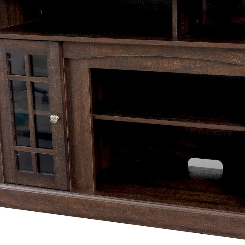 TV stand with electronic fireplace and remote control