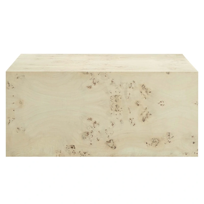 Cosmos 36 Square Burl Wood Coffee Table - N/A