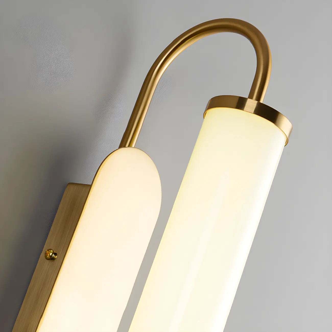 Modern Gold Straight Cylinder Dimmable LED Vanity Light