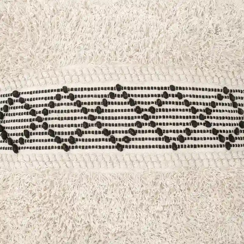 Pisco Ottoman Beige & Black