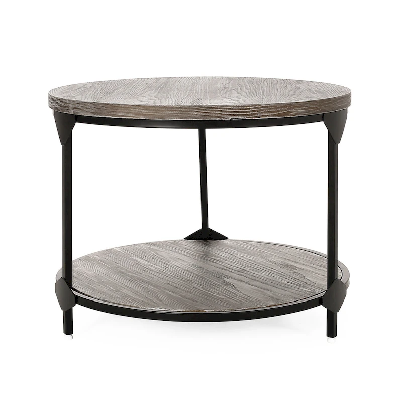 Cedarhurst Modern Industrial Round Coffee Table by Christopher Knight Home