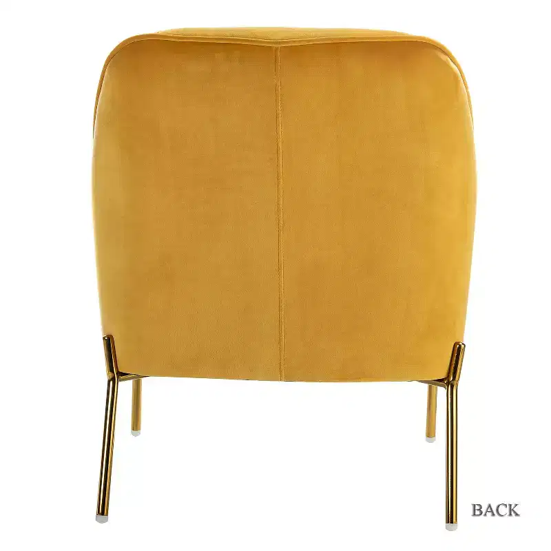 Odo Velvet Accent Comfy Living Room Arm Chair Upholstered Padded Seat Set of 2 | Karat Home