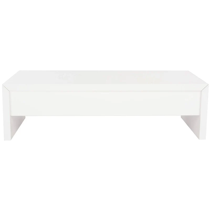SAFAVIEH Bobbye White Lift-Top Coffee Table - 47.2  x 23.6  x 13.4  - 47Wx24Dx13H