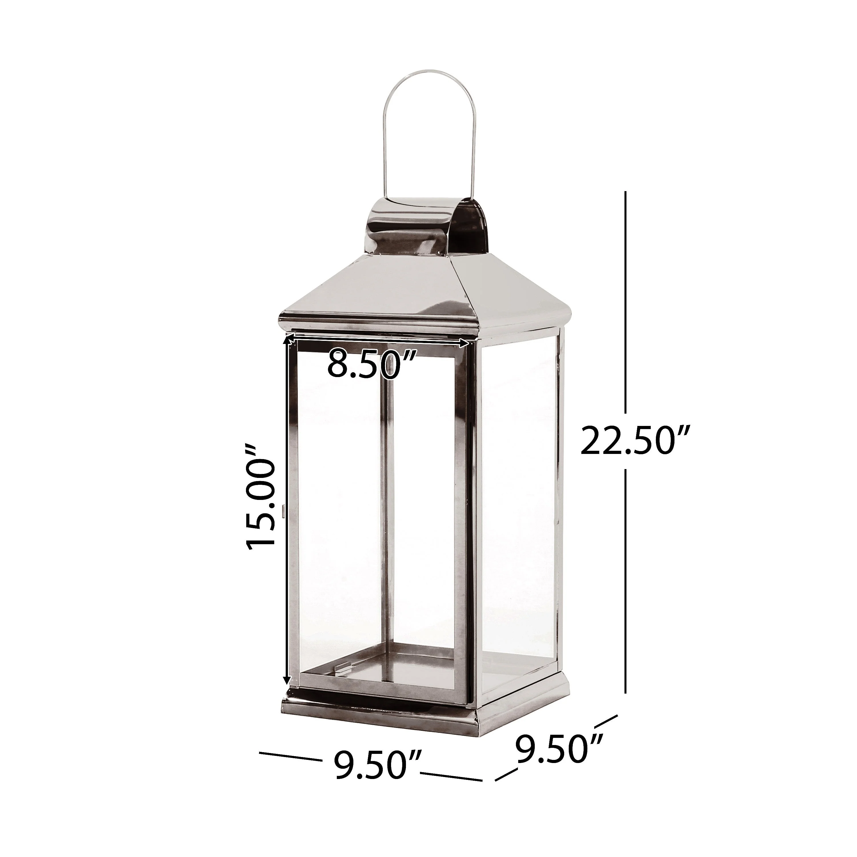 Tilson 22 Modern Stainless Steel Lantern