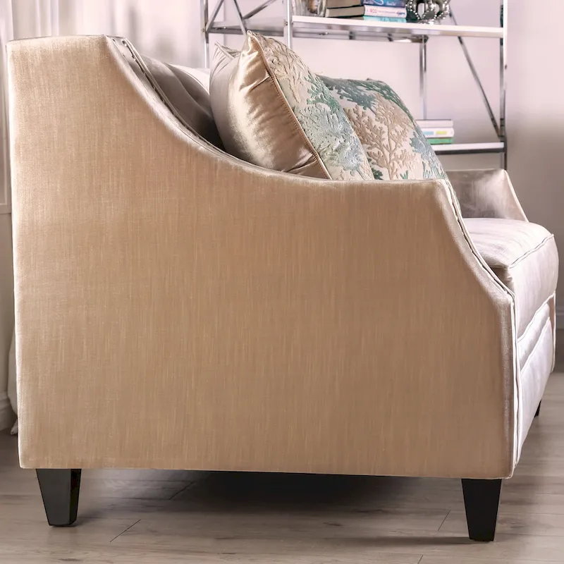 Vynn Transitional Chenille Sloped Arms 2-Piece Living Room Set by Furniture of America