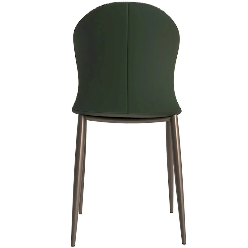 Modern Upholstered Fabric Dining Chair with Metal Legs, Mosaic Style Kitchen Side Chair