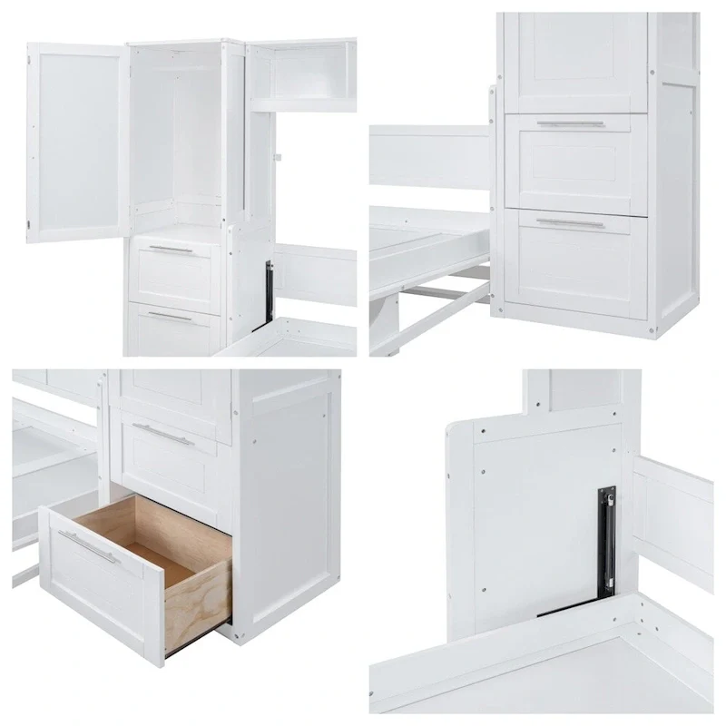 Murphy Bed / Wall Bed — With Wardrobe And Drawers