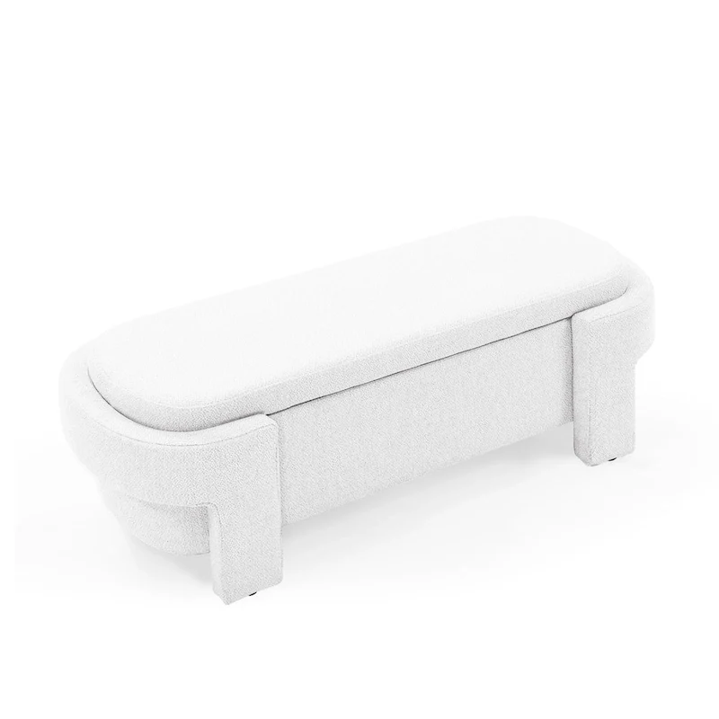 Chenille Upholstered Bench