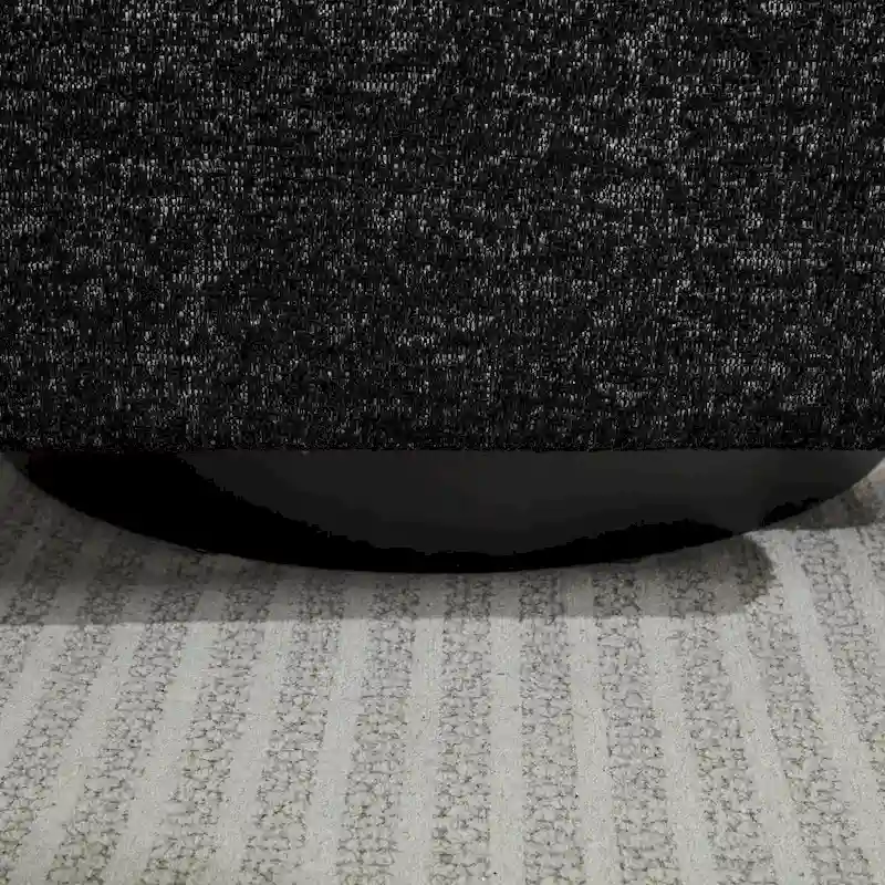 Black+ Gray 31.5 Chenille Swivel Accent Chair