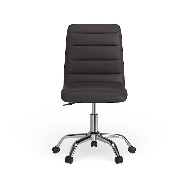 Ripple Armless Mid Back Vinyl Office Chair