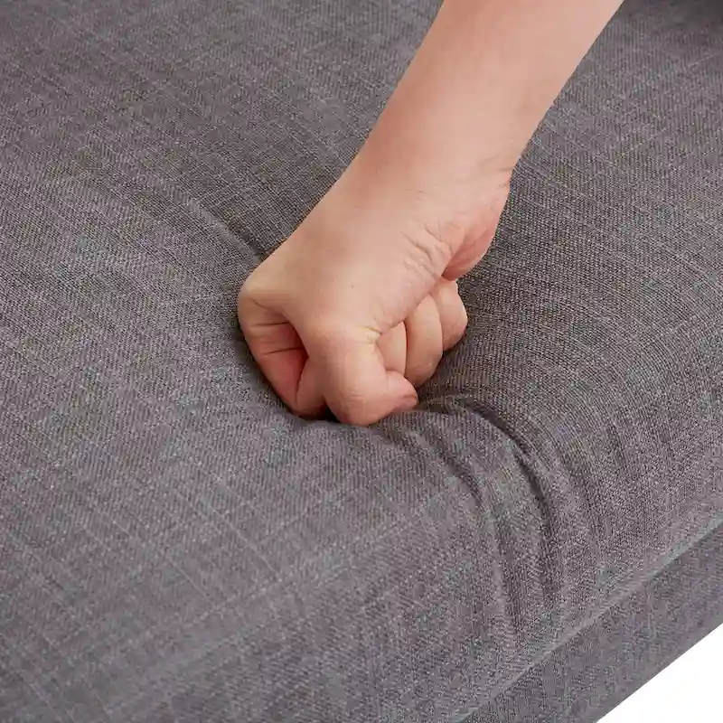 HUIMO Fabric Arm Chair Accent Chair and Ottoman Set Grey/ Beige/ Blue/ Dark Teal