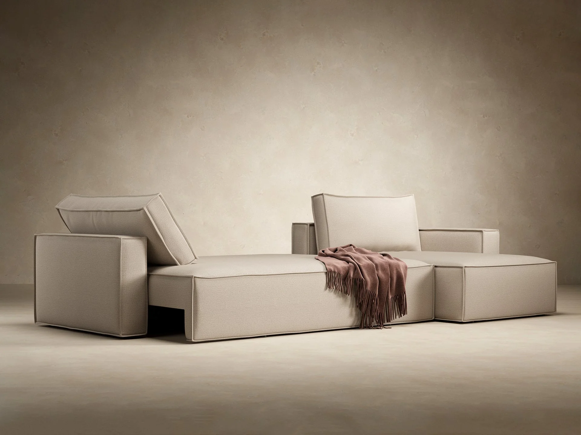 Newilla Standard Arms Sectional Sofa Bed