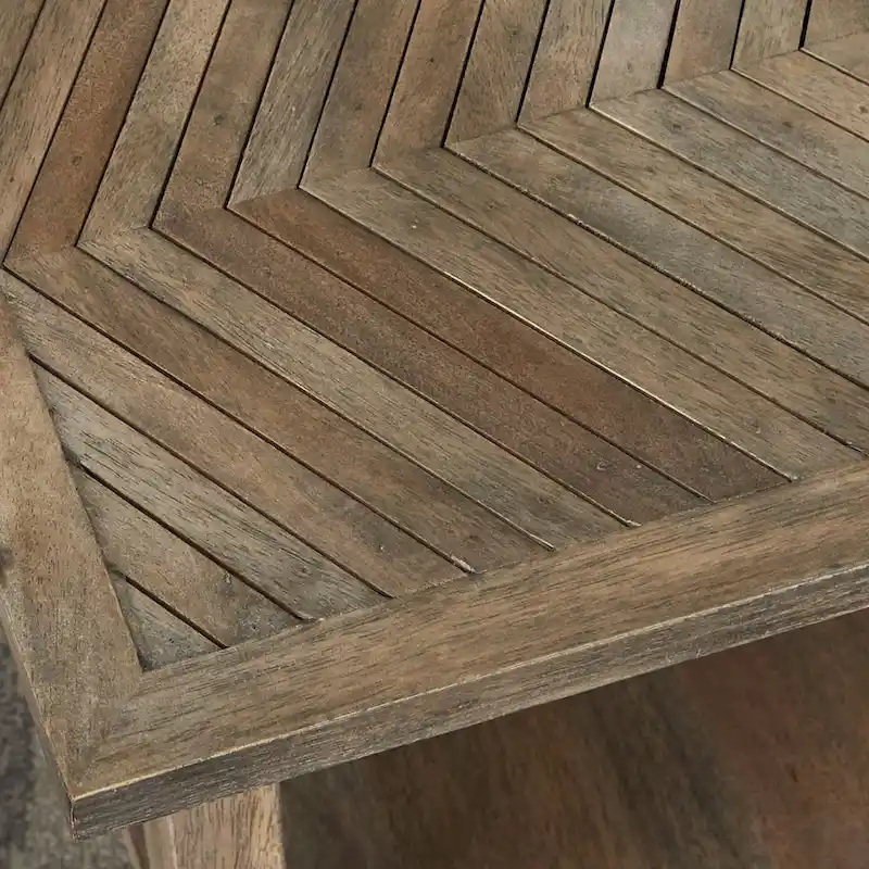 Minett Solid Mango Chairside Side Table