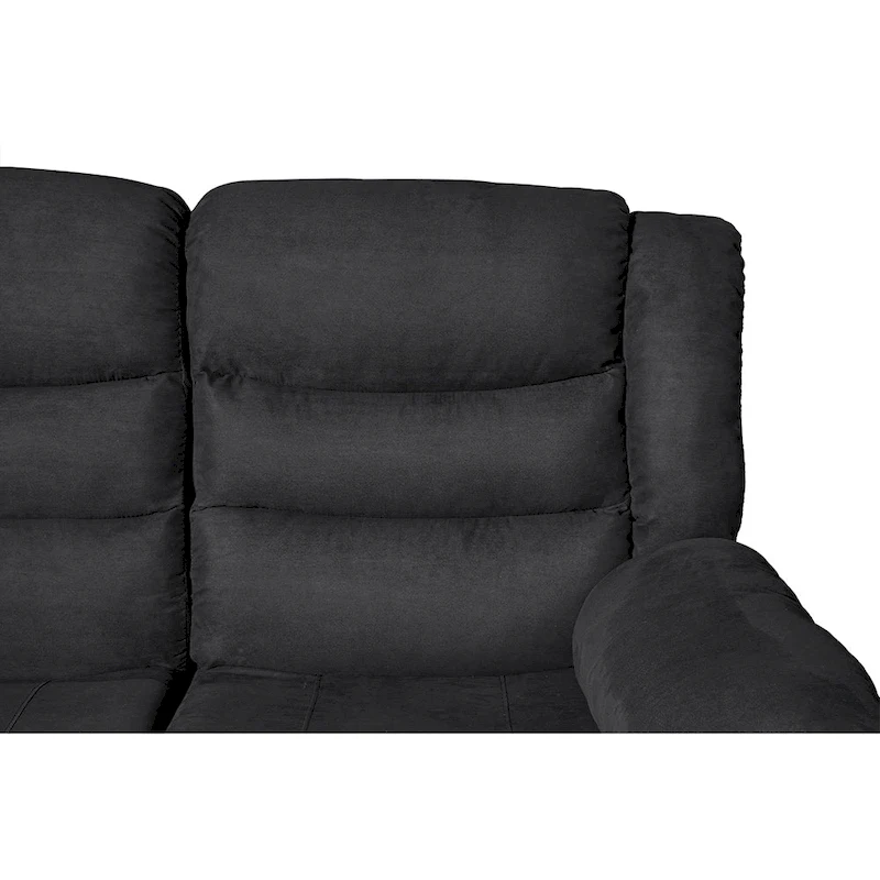 93 Width Polyester/Suede 5-Piece Manual Reclining Sectional Sofa