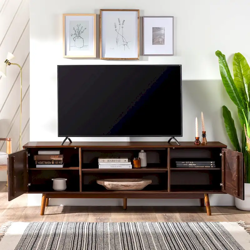 Middlebrook 70-inch Mid-Century Solid Wood TV Stand
