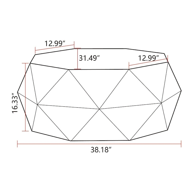 38 Three-dimensional Embossed American Retro Style Coffee Table