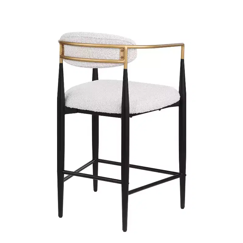 Christopher Knight Home Alger Modern Fabric Upholstered Iron 25 Inch Counter Stools (Set of 2)