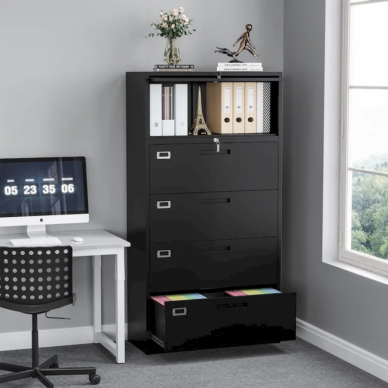 Steel Lateral File Cabinet with Lock