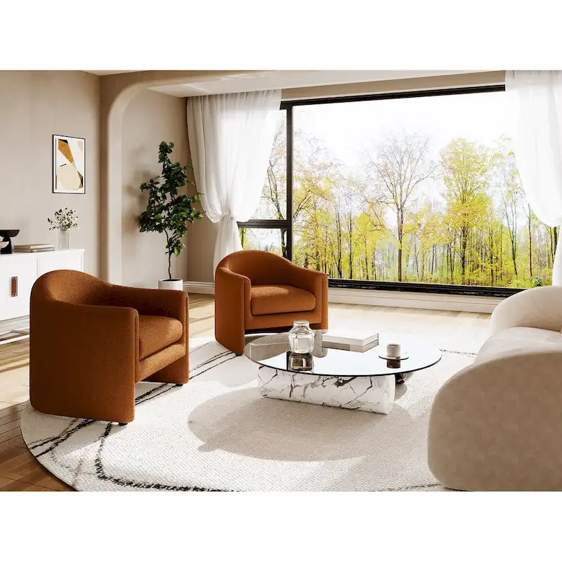 Modern 32.3 wide Upholstered Accent Chairs Set of 2