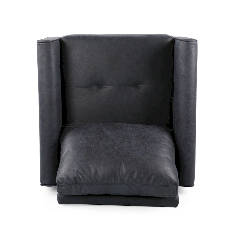 Modern 31 Microfiber Club Chair with Tapered Legs and Thick Seat Cushions