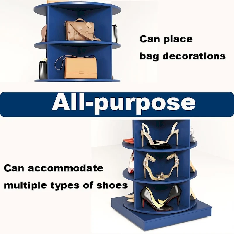 Modern Design 360-degree Rotating Shoe Cabinet 6 Layers, Easy To Assemble