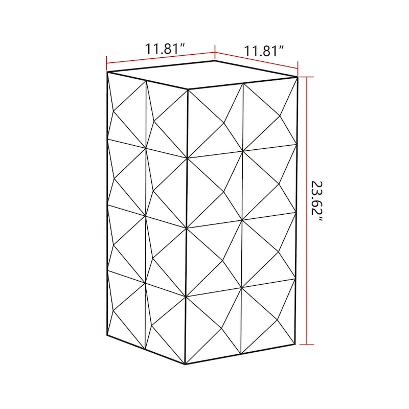 23.62Height Three-dimensional Embossed Pattern Design Retro Coffee Table Retro Furniture
