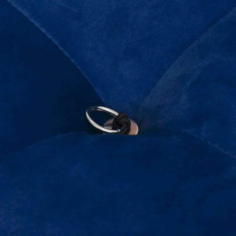 Blue Velvet Upholstered Sectional Sofa