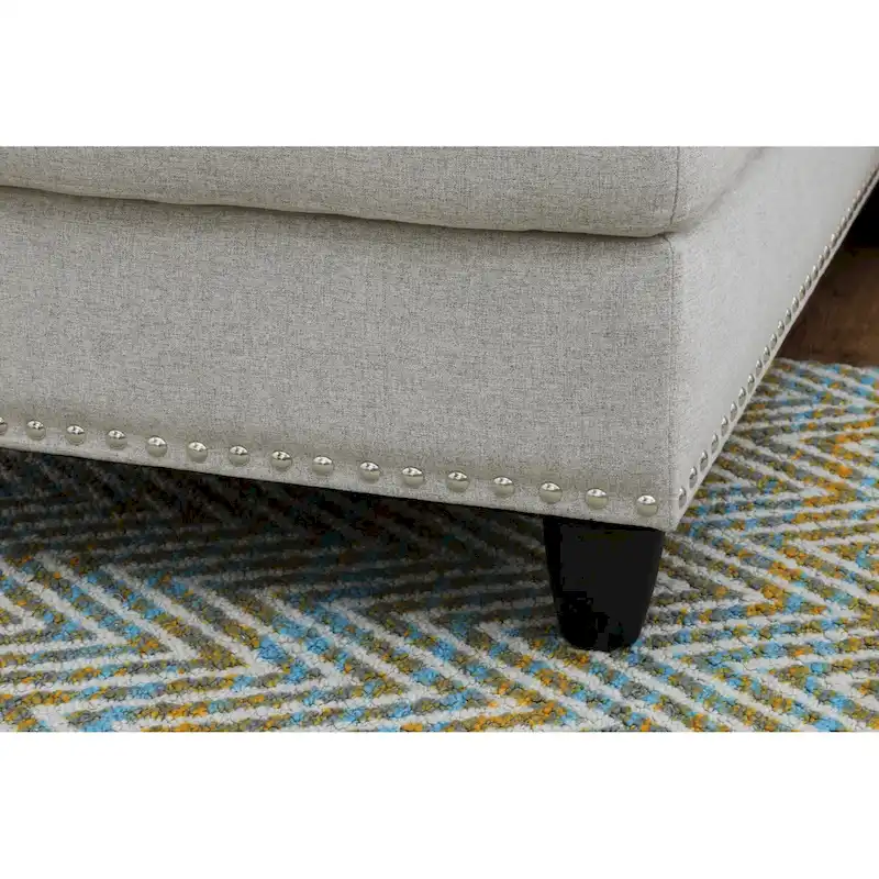 Alger 98  Wide Left Hand Facing Sofa & Chaise with Ottoman