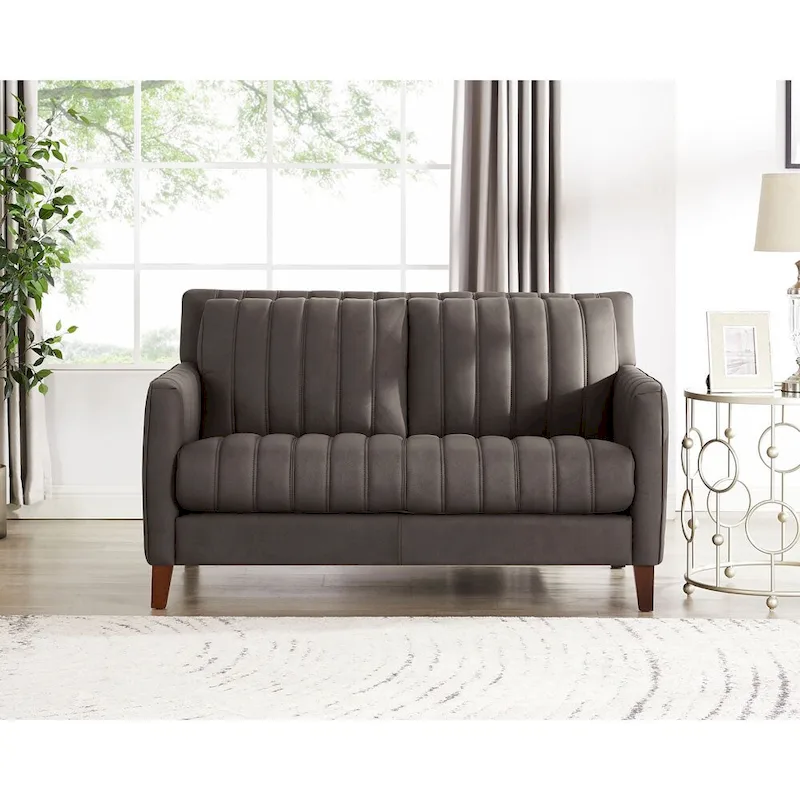 Hydeline Ennis Top Grain Leather Sofa Loveseat and Chair Set - Sofa, Loveseat, Chair