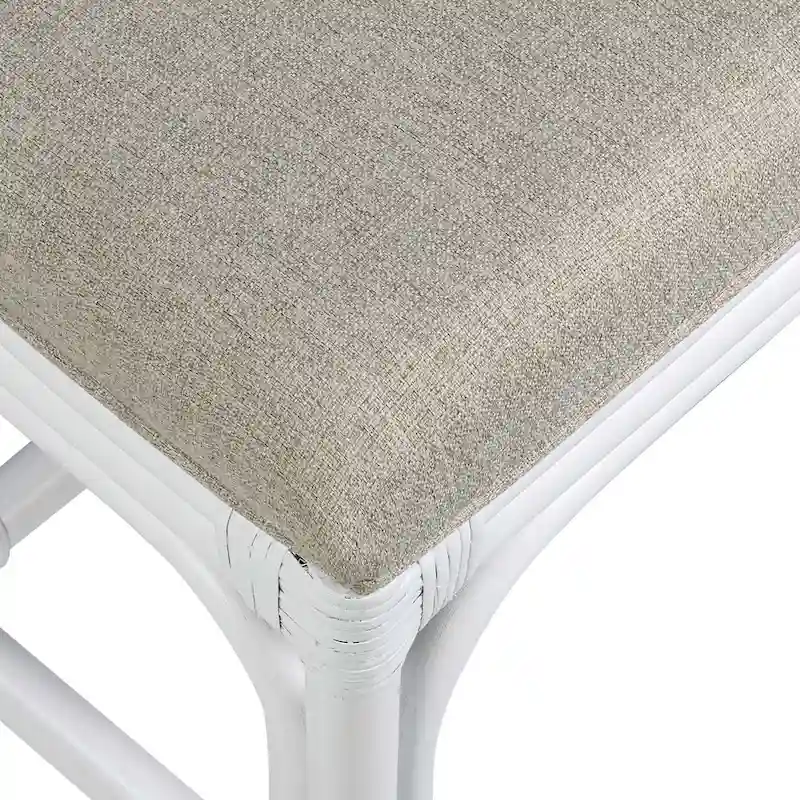 Natural Rattan Handmade Chippendale Cushioned Dining Chairs by East at Main