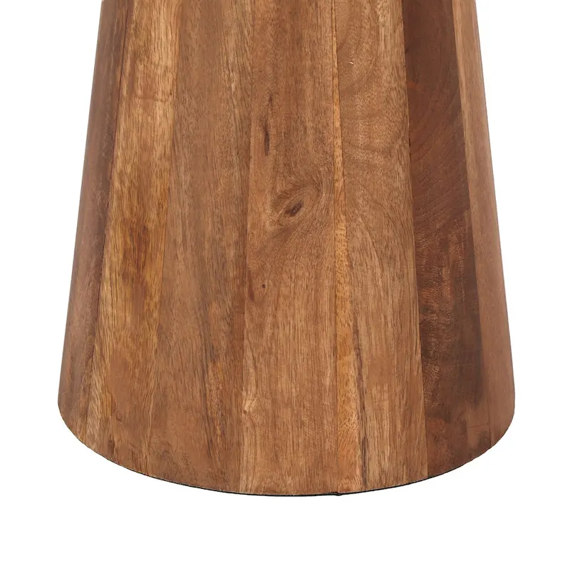 Christopher Knight Home Mango Wood and Metal Pedestal End Table