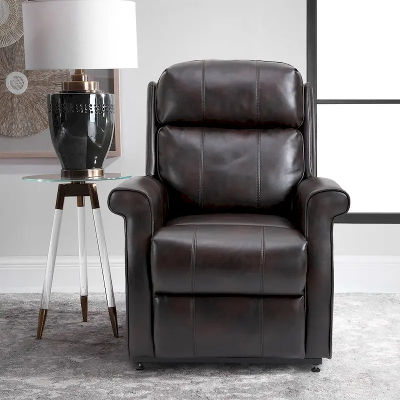 GZMR Faux Leather Elderly Power Lift Recliner Chair