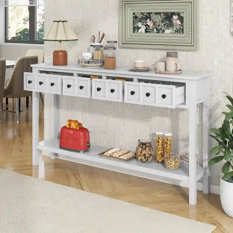 Rustic Entryway Console Table