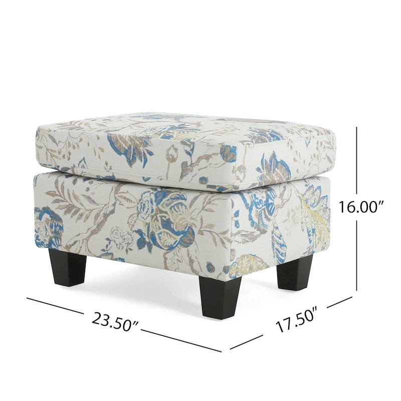 Rosella Fabric Ottoman by Christopher Knight Home