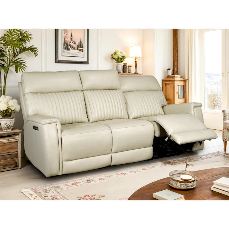 83.5 Leather Zero Gravity Power Reclining Sofa with Power Headrest and Power Lumbar,USB&USB-C Port