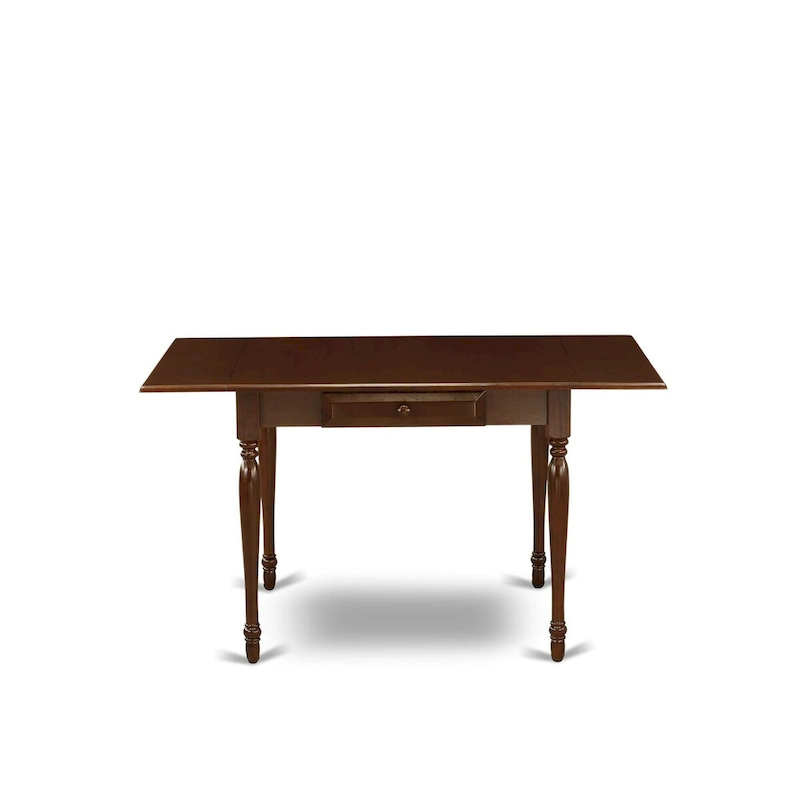 East West Furniture Dining Set Contains a Rectangle Dining Room Table with Dropleaf and Parson Chairs (Pieces Options)