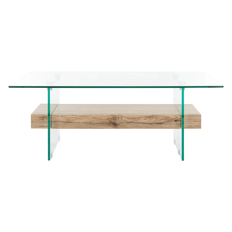 SAFAVIEH Gennie Modern Glass Coffee Table - 43.3  x 23.6  x 16.5  - 43Wx24Dx17H
