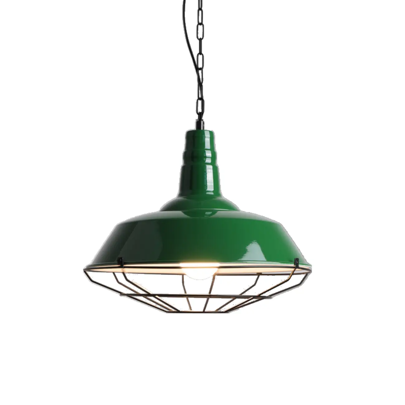 Adjustable Industrial Olive Green Iron Dining Pendant Light