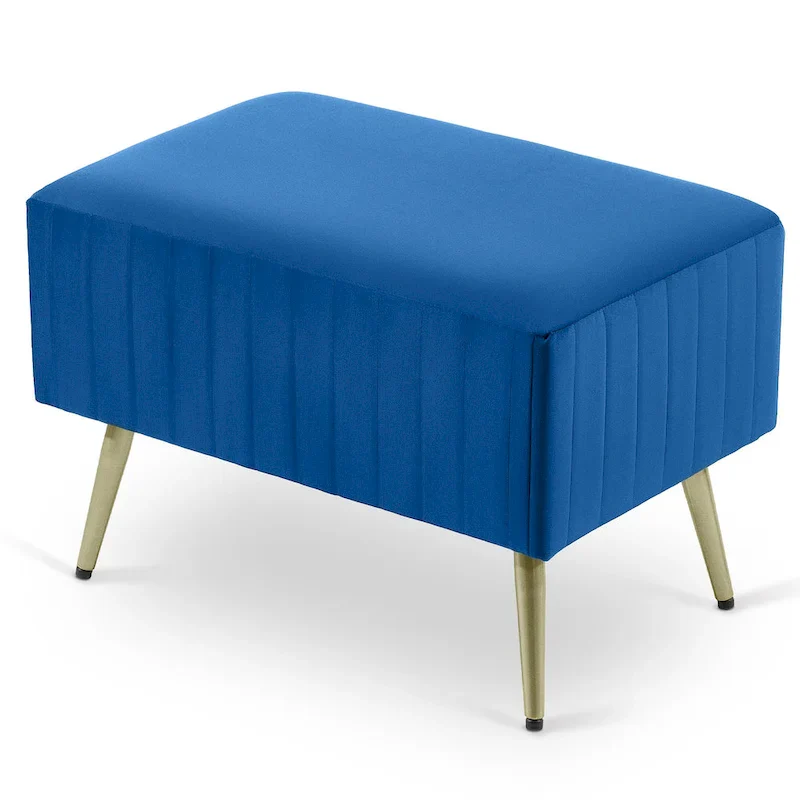 24  Modern Upholstered Entryway Bench with Padded Velvet Seat