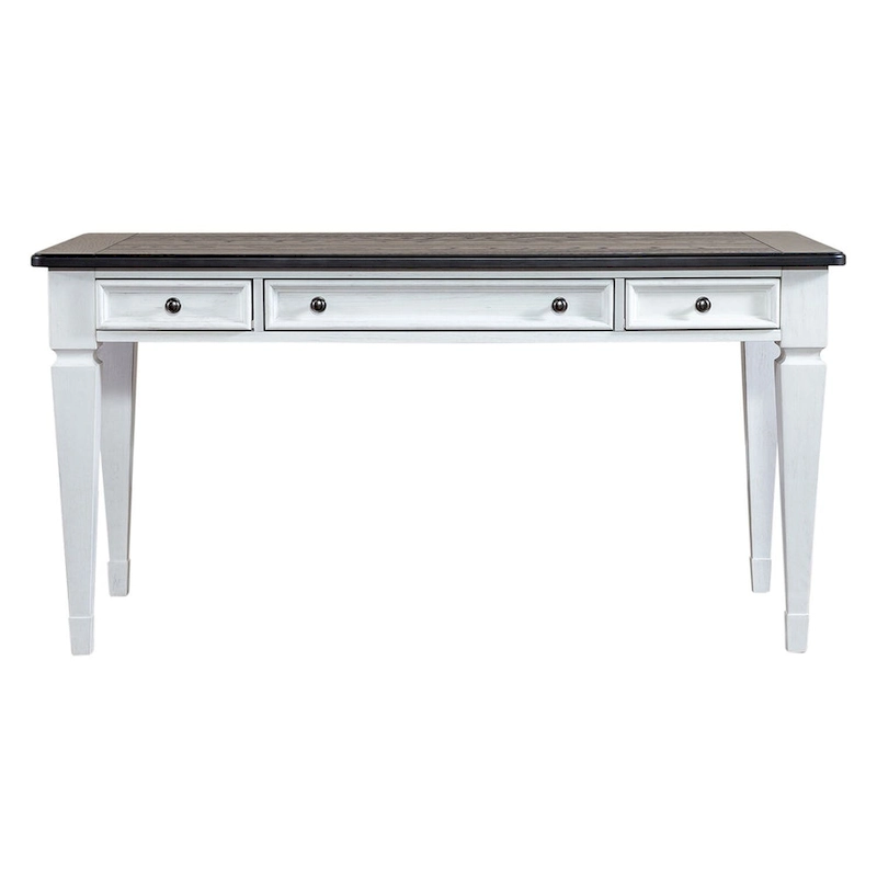 Allyson Park Wirebrushed White Charcoal Writing Desk