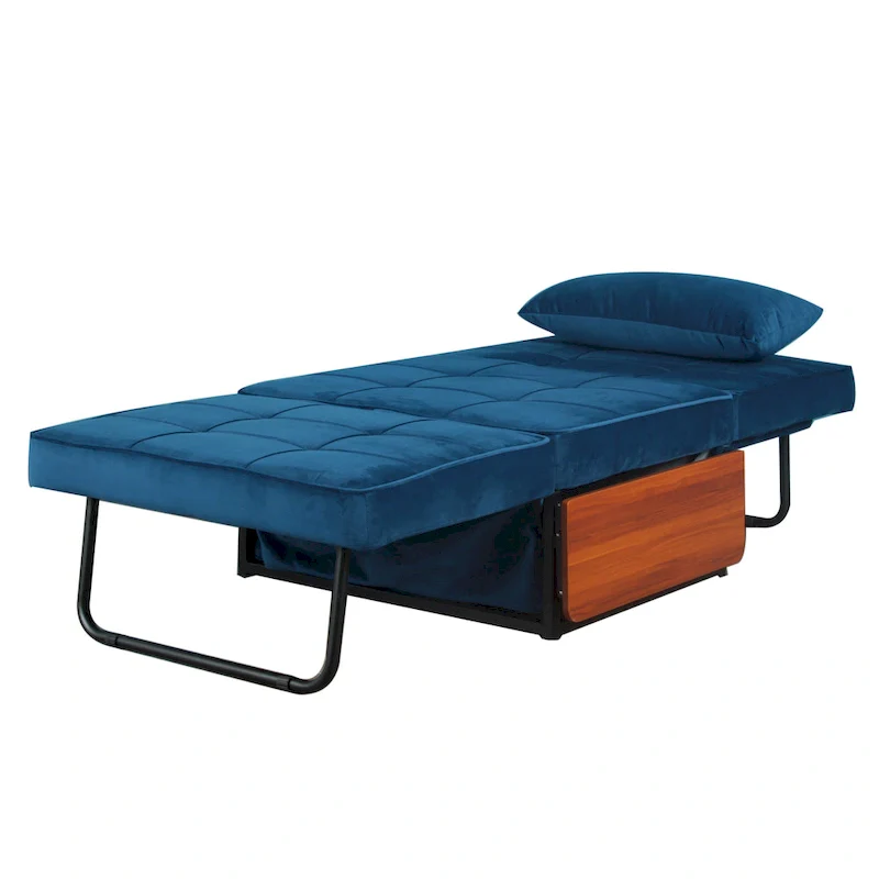 Furniture of America Hattie Assembled Convertible Cocktail Ottoman-Futon