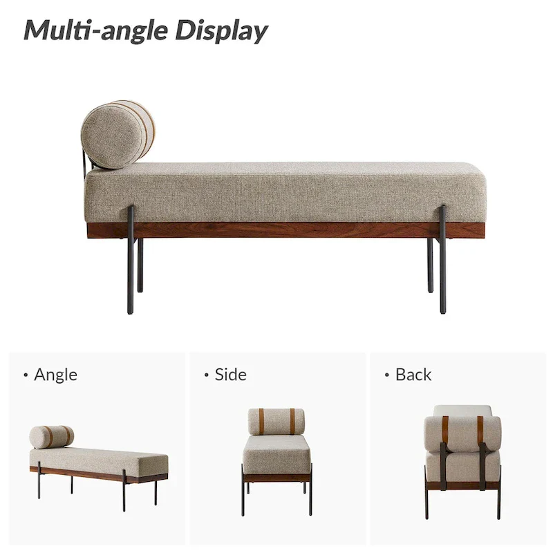Damacio Entryway Bench with Removable Pillow