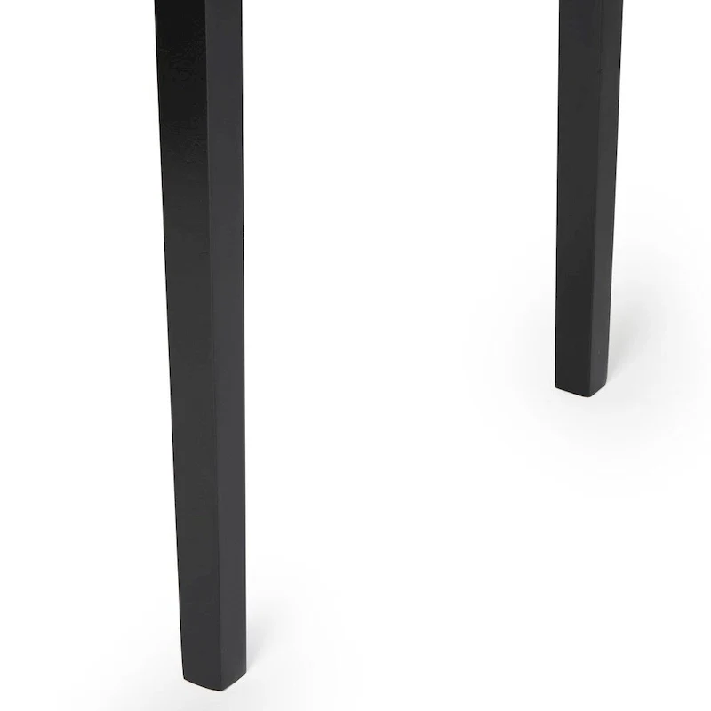 Black and Silver 5-Piece Dining Table and Chairs Set