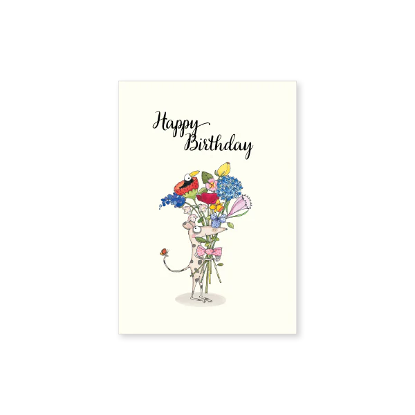 Affirmations - Twigseeds Mini Birthday Card -  Bunch of flowers - T353