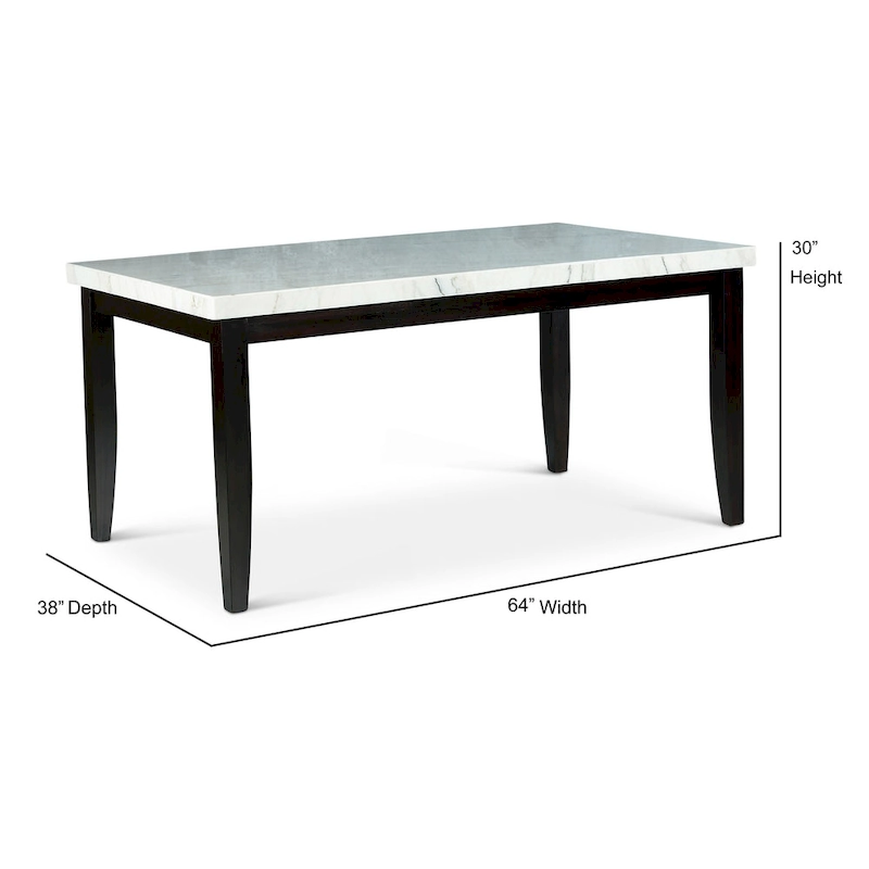 Steve Silver Winlock White Marble Dining Table