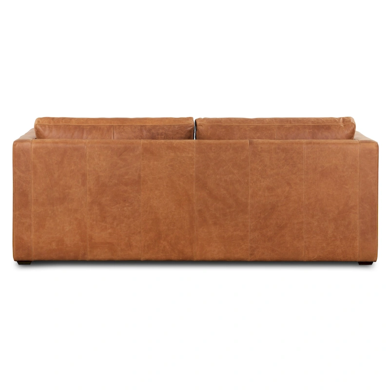 Poly & Bark Napa 82 Leather Pull-Out Convertible Sleeper Sofa - Full Grain Genuine Italian Leather