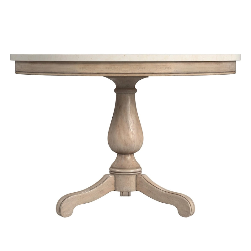 Danielle 44 Round Pedestal Marble Dining Table
