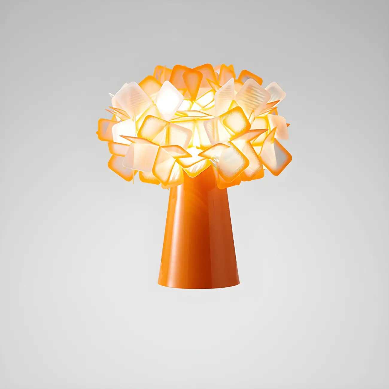Orange Metal LED Flower Shaped Table Lamp for Bedroom
