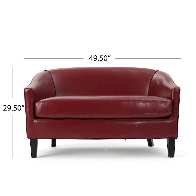 Justine Faux Leather Loveseat by Christopher Knight Home