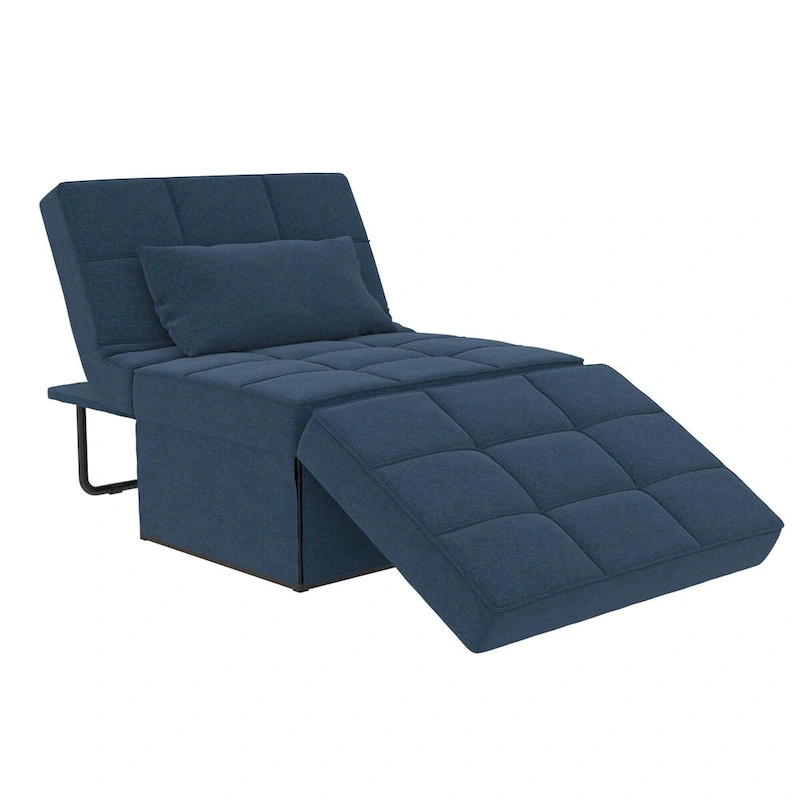 RealRooms Convertible Lounger Ottoman Sofa Chair with 4-in-1 Design
